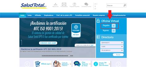 cita salud total|Oficina Virtual